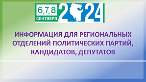 Информация для региональных отделений политических партий, кандидатов, депутатов